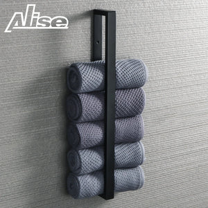 Bathroom Towel Holder 20/30/40/50cm Towel Bar Black Towel Rail Wall-Mounted 304Stainless Steel Self-adhesive Towel Ring Hardware